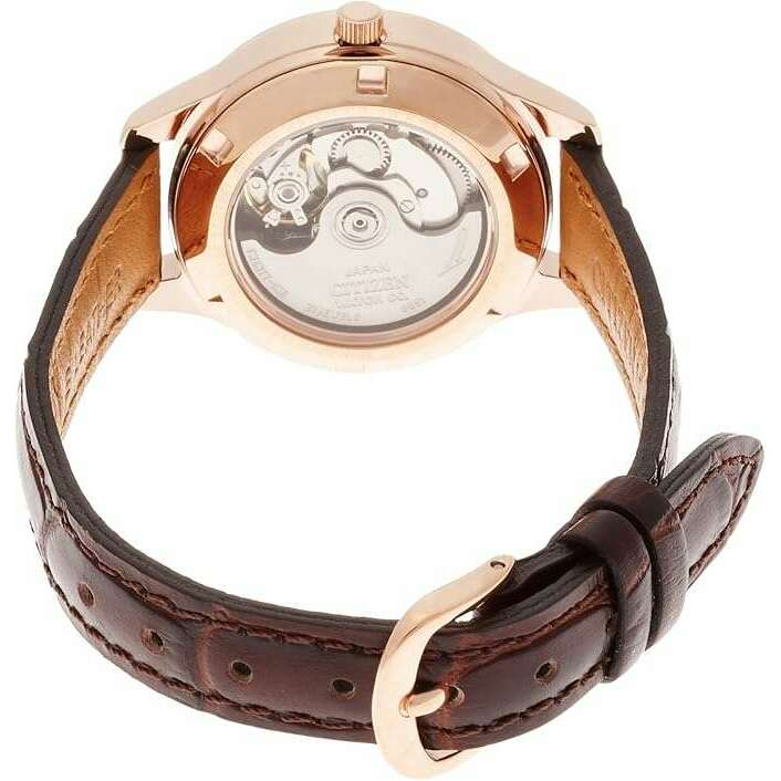 ROOK JAPAN:CITIZEN COLLECTION AUTOMATIC MECHANICAL BROWN LEATHER STRAP LADIES WATCH PD7152-08A,JDM Watch,Citizen Collection
