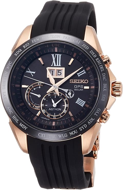 SEIKO ASTRON GPS SOLAR BIG DATE BLACK DIAL BLACK MEN WATCH (DISCONTINUED) SBXB153