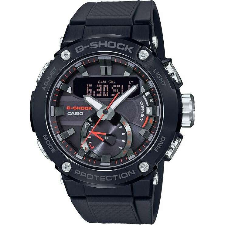 CASIO G-SHOCK G-STEEL SOLAR CARBON CORE GUARD BLACK MEN WATCH GST