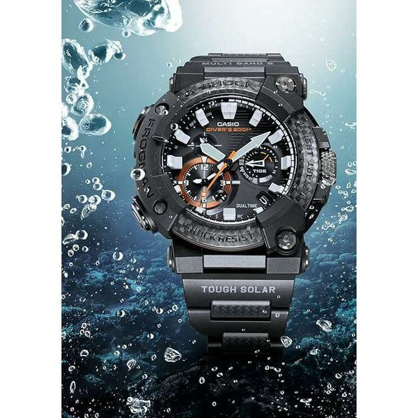 CASIO G-SHOCK FROGMAN BLUETOOTH RADIO SOLAR BLACK & ORANGE MEN