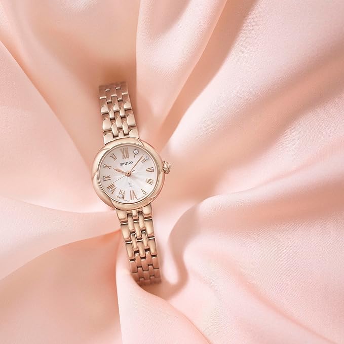 SEIKO LUKIA WHITE & GROW SILKY PINK GOLD WOMEN WATCH SSWA008