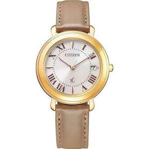 ROOK JAPAN:CITIZEN XC HIKARI COLLECTION ECO-DRIVE SOLAR BEIGE LEATHER STRAP LADIES WATCH EO1203-03A,JDM Watch,Citizen xC
