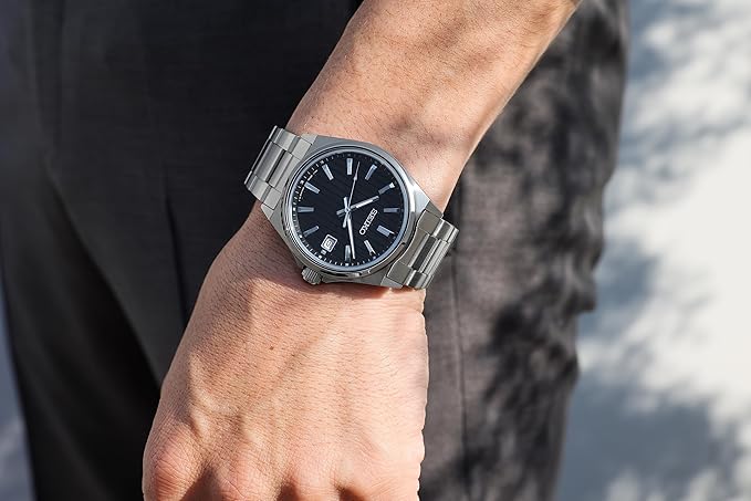 SEIKO SELECTION S SERIES STAINLESS STEEL SILVER & BLACK MEN WATCH SBTH005