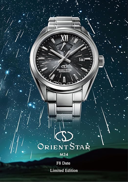ORIENT STAR M34 F8 MECHANICAL AUTOMATIC SILVER & BLACK MEN WATCH (LIMITED 80) RK-BX0007B