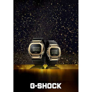 ROOK JAPAN:CASIO G-SHOCK METAL COVERED DAY-DATE DIGITAL BLACK & GOLD MEN WATCH GM-5600G-9JF,JDM Watch,Casio G-Shock