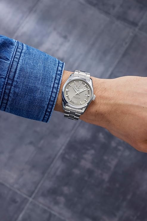 ORIENT STAR MECHANICAL AUTOMATIC SILVER & GREY MEN WATCH RK-AU0110N
