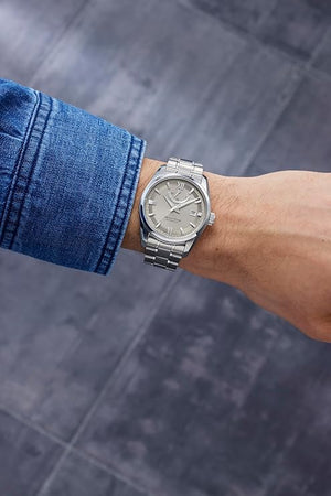 ORIENT STAR MECHANICAL AUTOMATIC SILVER & GREY MEN WATCH RK-AU0110N