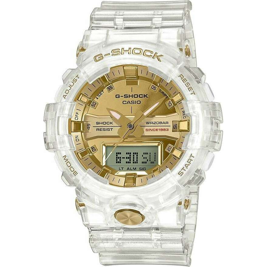 CASIO G-SHOCK GLACIER GOLD CLEAR ANALOG DIGITAL MEN WATCH GA-835E 