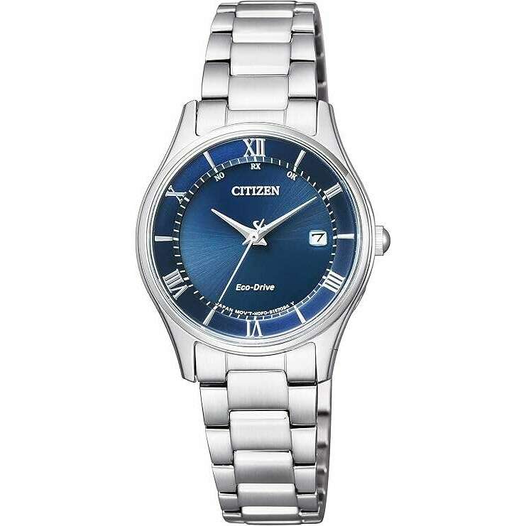 ROOK JAPAN:CITIZEN COLLECTION ECO-DRIVE RADIO SILVER STRAP BLUE DIAL LADIES WATCH ES0000-79L,JDM Watch,Citizen Collection