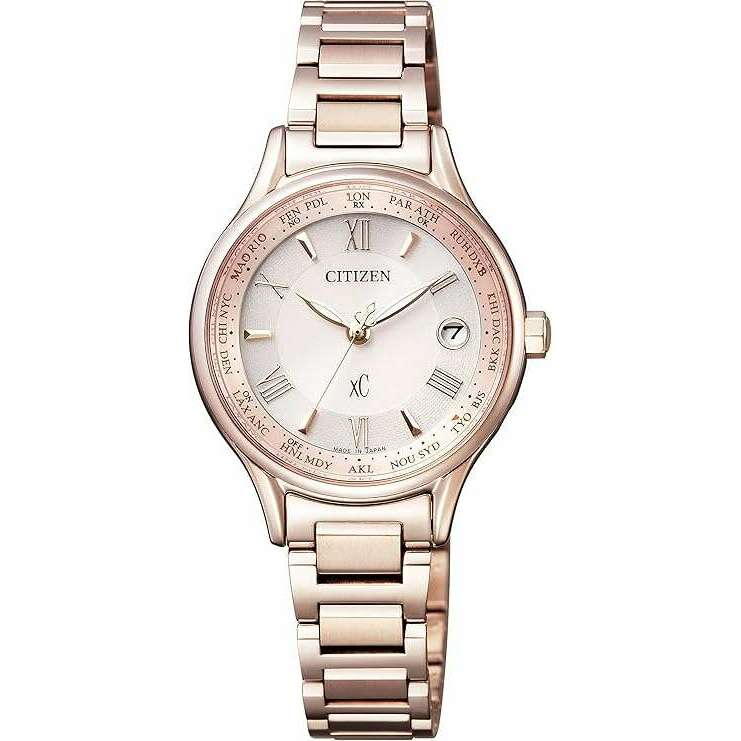 ROOK JAPAN:CITIZEN XC TITANIA LINE HAPPY FLIGHT SERIES ECO-DRIVE RADIO PINK LADIES WATCH EC1164-53W,JDM Watch,Citizen xC