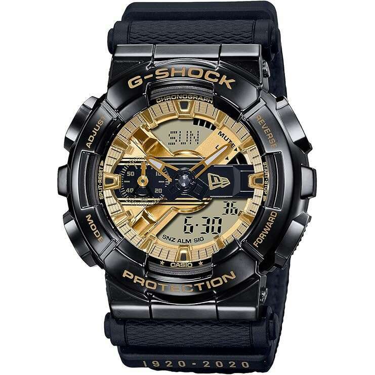 ROOK JAPAN:CASIO G-SHOCK NEW ERA 100TH ANNIVERSARY COLLAB BLACK & GOLD MEN WATCH GM-110NE-1AJR,JDM Watch,Casio G-Shock