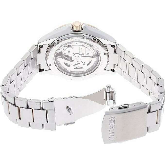 ROOK JAPAN:CITIZEN COLLECTION MECHANICAL SEE-THROUGH BACK BLACK & GOLD DIAL MEN WATCH NP1014-51E,JDM Watch,Citizen Collection