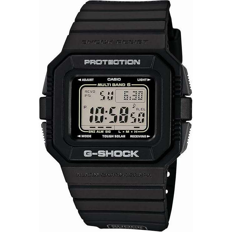 ROOK JAPAN:CASIO G-SHOCK RADIO SOLAR DAY-DATE BLACK DIGITAL MEN WATCH GW-5510-1JF,JDM Watch,Casio G-Shock
