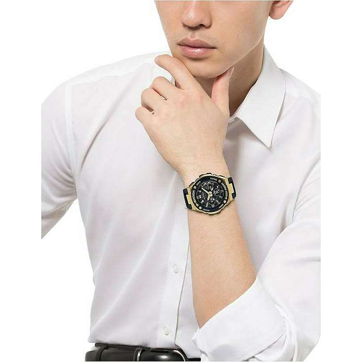 ROOK JAPAN:CASIO G-SHOCK G-STEEL RADIO SOLAR DAY-DATE BLACK & GOLD MEN WATCH GST-W100G-1AJF,JDM Watch,Casio G-Shock