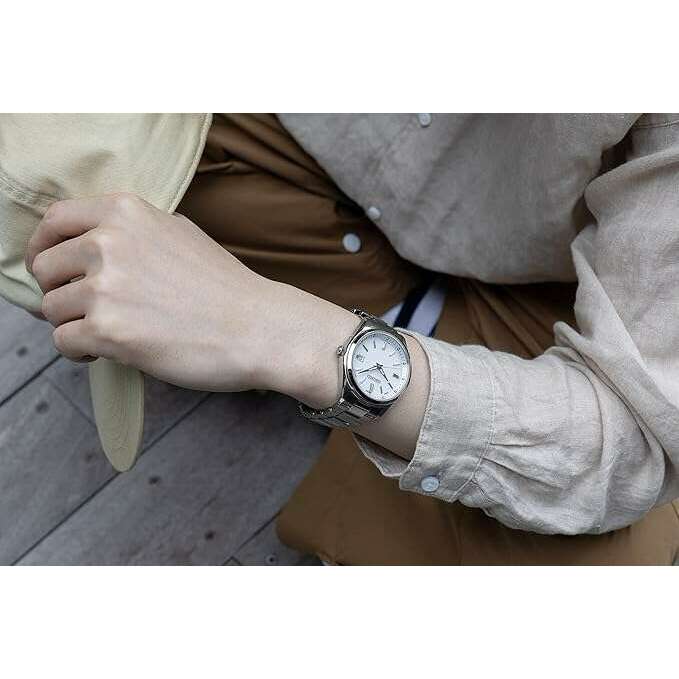 SEIKO SELECTION THE STANDARD SOLAR RADIO WAVE SILVER & WHITE MEN WATCH SBTM317