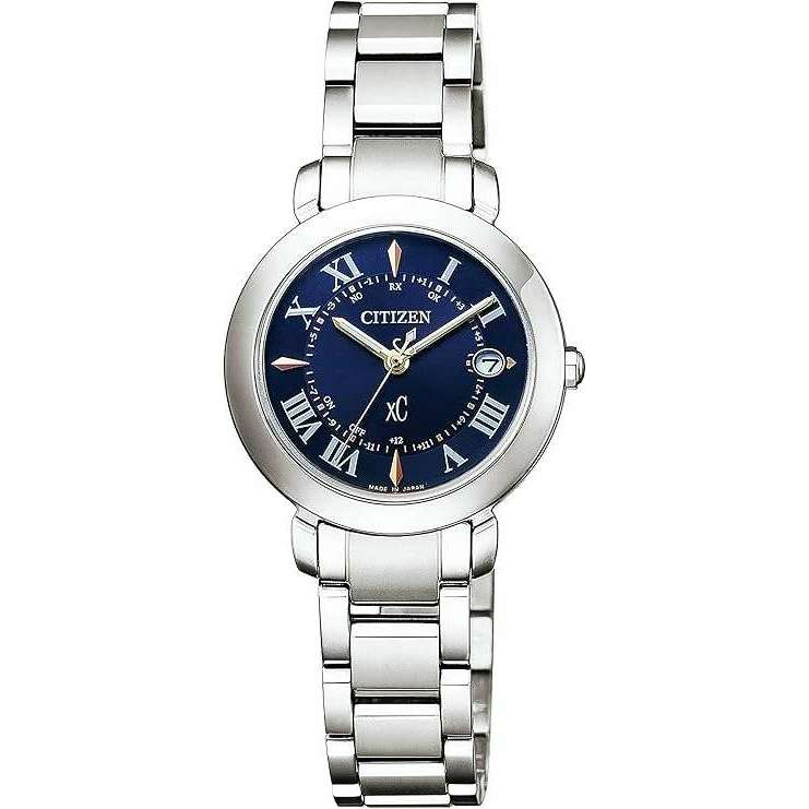 ROOK JAPAN:CITIZEN XC HIKARI COLLECTION TITANIA HAPPY FLIGHT SERIES SILVER & BLUE LADIES WATCH ES9440-51L,JDM Watch,Citizen xC