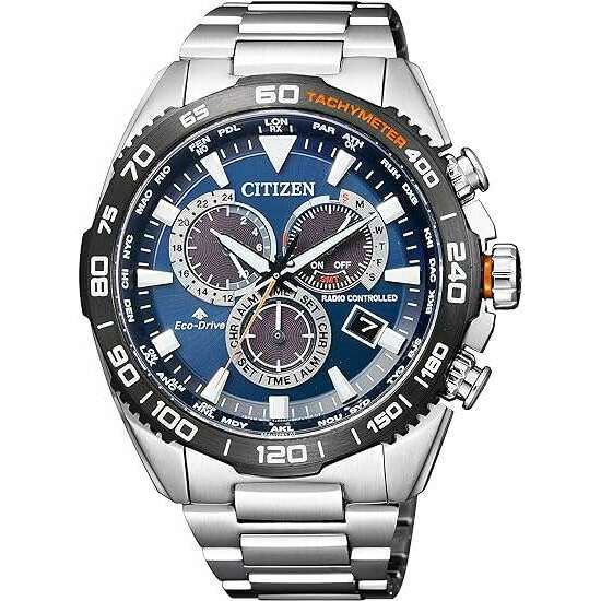 ROOK JAPAN:CITIZEN PROMASTER LAND SERIES DIRECT FLIGHT RADIO ECO DRIVE SILVER MEN WATCH CB5034-82L,JDM Watch,Citizen Promaster