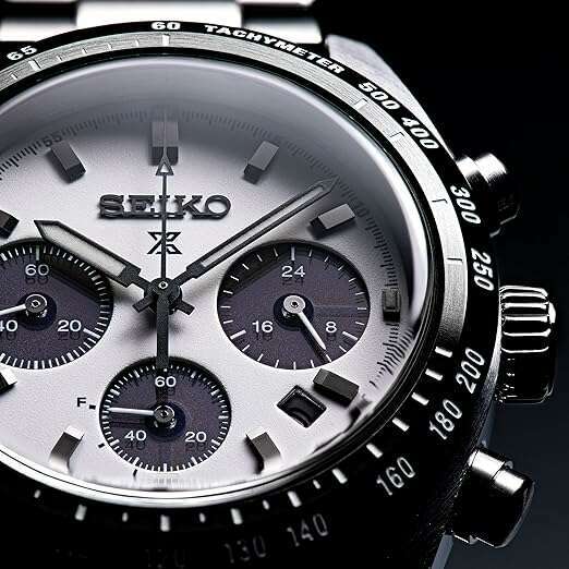 ROOK JAPAN:SEIKO PROSPEX SPEEDTIMER SOLAR CHRONOGRAPH SILVER & WHITE MEN WATCH SBDL085,JDM Watch,Seiko Prospex