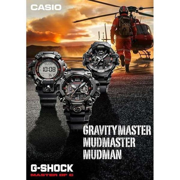 CASIO G-SHOCK MUDMASTER RADIO SOLAR BLUETOOTH SAPPHIRE GLASS BLACK