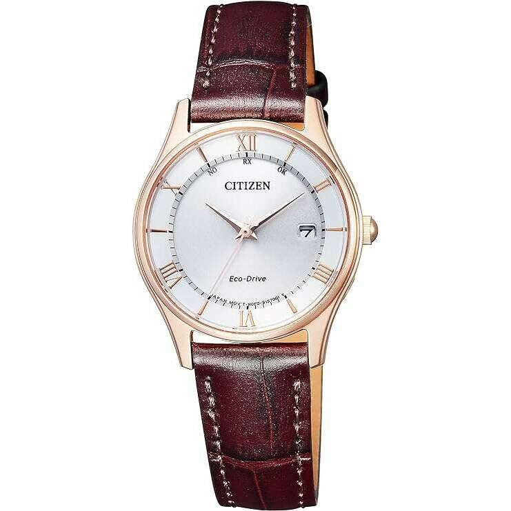 ROOK JAPAN:CITIZEN COLLECTION ECO-DRIVE RADIO SOLAR ANALOG LEATHER STRAP LADIES WATCH ES0002-06A,JDM Watch,Citizen Collection