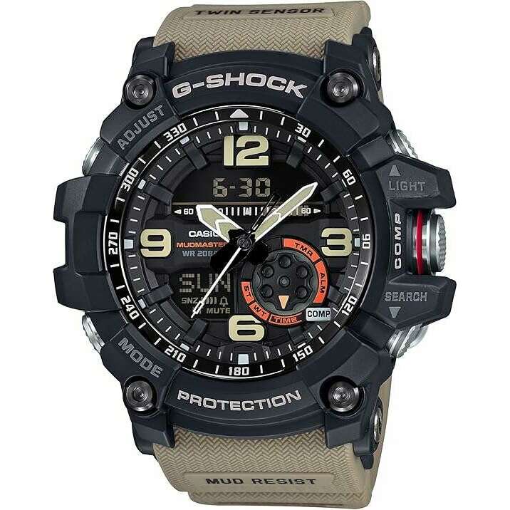 ROOK JAPAN:CASIO G-SHOCK MUDMASTER BEIGE & BLACK ANALOG DIGITAL MEN WATCH GG-1000-1A5JF,JDM Watch,Casio G-Shock