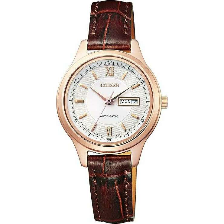 ROOK JAPAN:CITIZEN COLLECTION AUTOMATIC MECHANICAL BROWN LEATHER STRAP LADIES WATCH PD7152-08A,JDM Watch,Citizen Collection