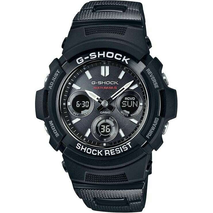 CASIO G-SHOCK RADIO SOLAR DAY-DATE ANALOG DIGITAL DIAL ALL