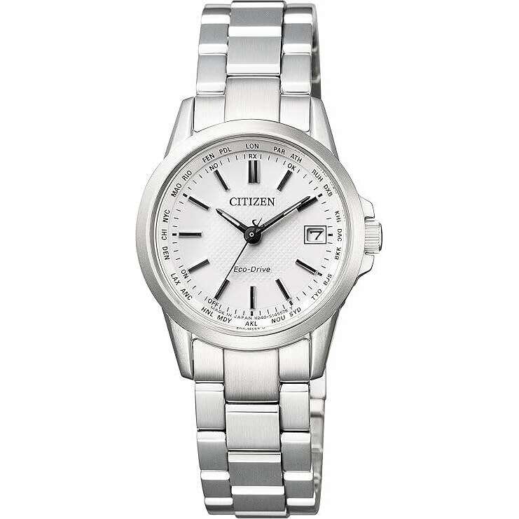 ROOK JAPAN:CITIZEN COLLECTION ECO-DRIVE SOLAR DIRECT FLIGHT SILVER STRAP LADIES WATCH EC1130-55A,JDM Watch,The Citizen