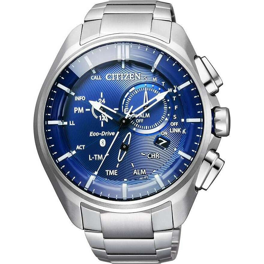 CITIZEN Eco-Drive 40タイムゾーン対応　美品‼️ Citizen Stainless Cream Dial Tan Leather Eco-Drive