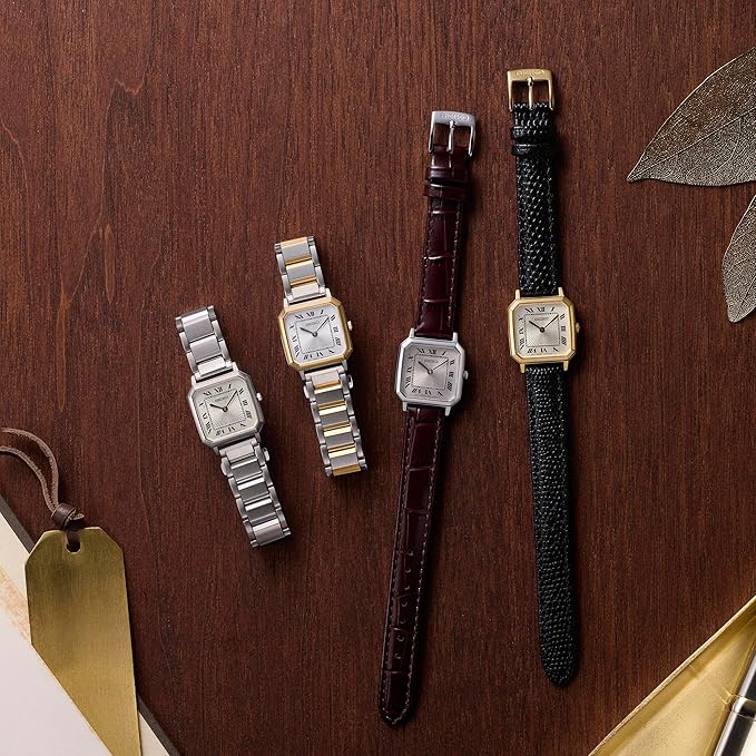 SEIKO SELECTION NANO UNIVERSE COLLAB MODEL SILVER & CHAMPAGNE GOLD WOMEN WATCH SSEH015