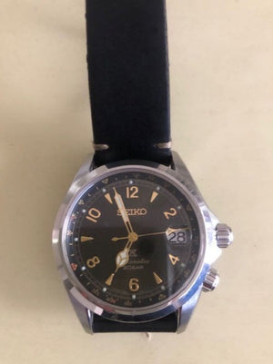 SEIKO PROSPEX ALPINIST MECHANICAL AUTOMATIC BLACK LEATHER BELT MEN WATCH (DISCONTINUED) SBDC135