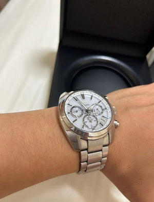 SEIKO ASTRON GPS SOLAR RADIO WAVE DUAL TIME CURVE SILVER MEN WATCH (DISCONTINUED) SBXC047