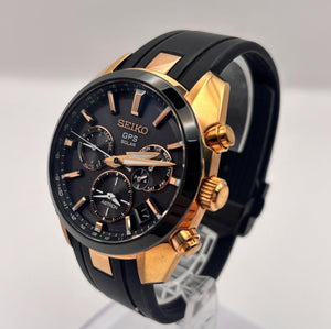 SEIKO ASTRON GPS SOLAR SAPPHIRE GLASS BLACK DIAL DIAMOND MEN WATCH (DISCONTINUED) SBXC024