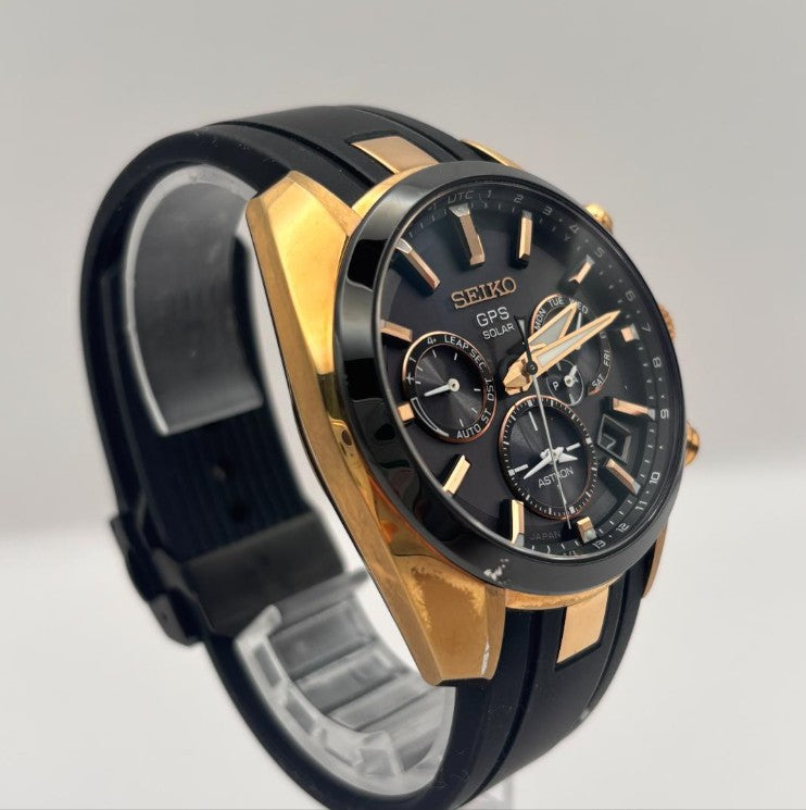 SEIKO ASTRON GPS SOLAR SAPPHIRE GLASS BLACK DIAL DIAMOND MEN WATCH (DISCONTINUED) SBXC024