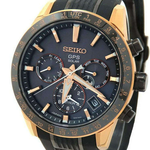SEIKO ASTRON GPS SOLAR TITANIUM SAPPHIRE GLASS BLACK MEN WATCH