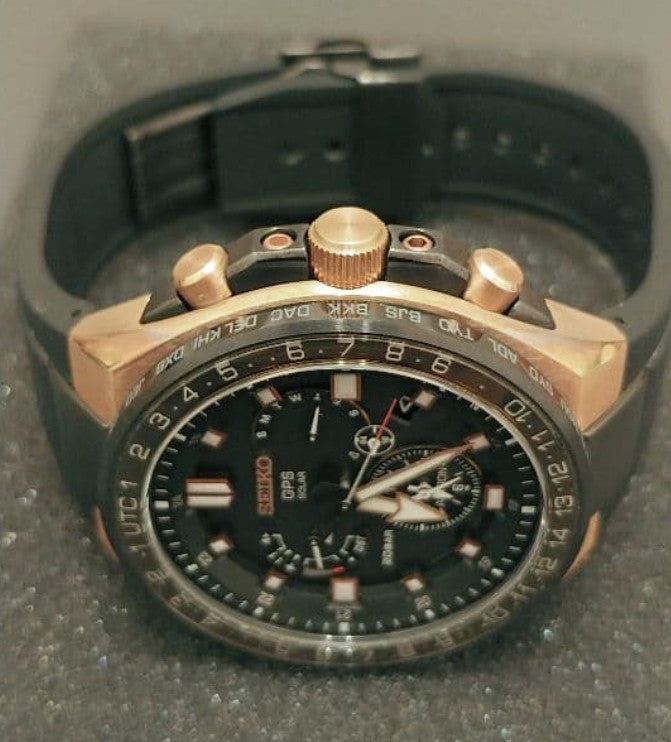 SEIKO ASTRON GPS SOLAR EXECUTIVE SPORTS LINE TITANIUM BLACK DIAL MEN WATCH (DISCONTINUED) SBXB170