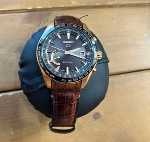 SEIKO ASTRON GPS SOLAR RADIO WAVE TITANIUM DARK BROWN MEN WATCH (DISCONTINUED) SBXB096