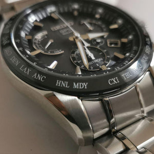 SEIKO ASTRON GPS SOLAR DUAL TIME TRIPLE DIAL SILVER MEN WATCH (DISCONTINUED) SBXB045