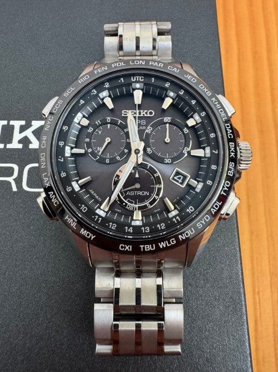 SEIKO ASTRON GPS SOLAR CHRONOGRAPH SAPPHIRE GLASS TITANIUM MEN WATCH (DISCONTINUED) SBXB003