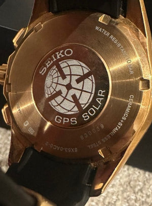 SEIKO ASTRON GPS SOLAR DUAL TIME BLACK MEN WATCH (DISCONTINUED) SBXB055