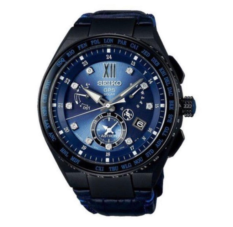 ROOK JAPAN:SEIKO ASTRON GPS SOLAR EXECUTIVE LINE DIAMONDS BLUE MEN WATCH (500 LIMITED) SBXB157,JDM Watch,Seiko Astron