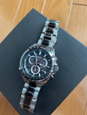 SEIKO ASTRON GPS SOLAR DUAL TIME SILVER MEN WATCH (DISCONTINUED) SBXB041