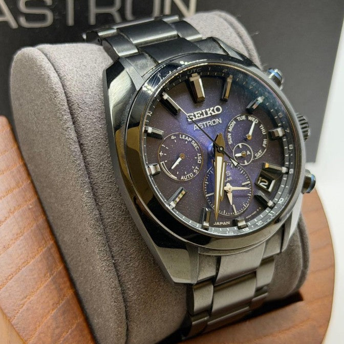 SEIKO ASTRON GPS SOLAR ALL BLACK MEN WATCH (DISCONTINUED) SBXC077