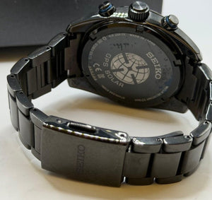 SEIKO ASTRON GPS SOLAR ALL BLACK MEN WATCH (DISCONTINUED) SBXC077