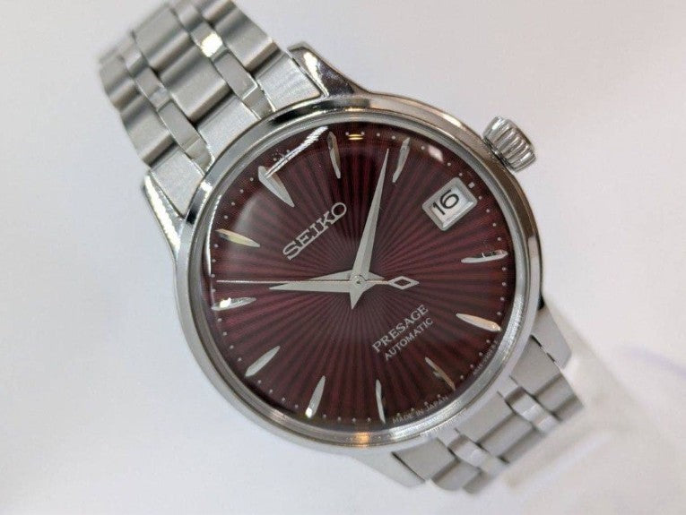 SEIKO PRESAGE BASIC LINE RED DIAL WOMEN WATCH (DISCONTINUED) SRRY027