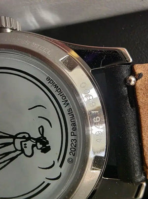 Seiko 5 Sports Peanuts White Dial Leather Band Snoopy Men Watch (6500 LIMITED) SRPK27K1