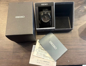 SEIKO 5 SPORTS AUTOMATIC MECHANICAL NYLON STRAP BLACK MEN WATCH (DISCONTINUED) SBSA059