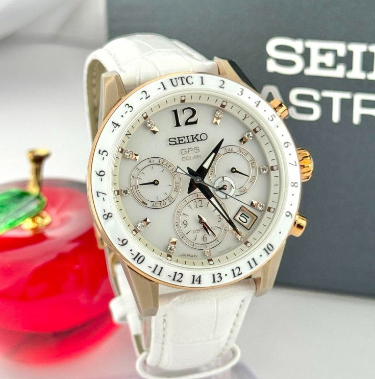 SEIKO ASTRON GPS TITANIUM SAPPHIRE GLASS WHITE MEN WATCH (DISCONTINUED) SBXC004
