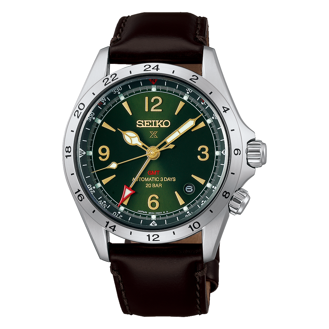 SEIKO PROSPEX ALPINIST MECHANICAL GMT 39.5 MM MEN WATCH HBC007J1