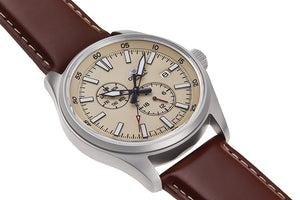 ORIENT SPORTS MULTI-HANDS BROWN LEATHER STRAP MEN WATCH RN-AK0405Y